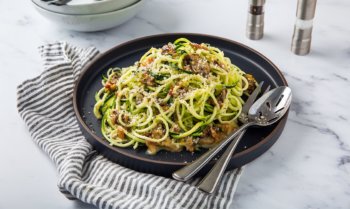 Keto Mushroom Carbonara with Zucchini Recipe