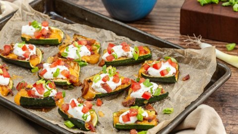 Low-Carb Loaded “Fauxtato” Skins Recipe