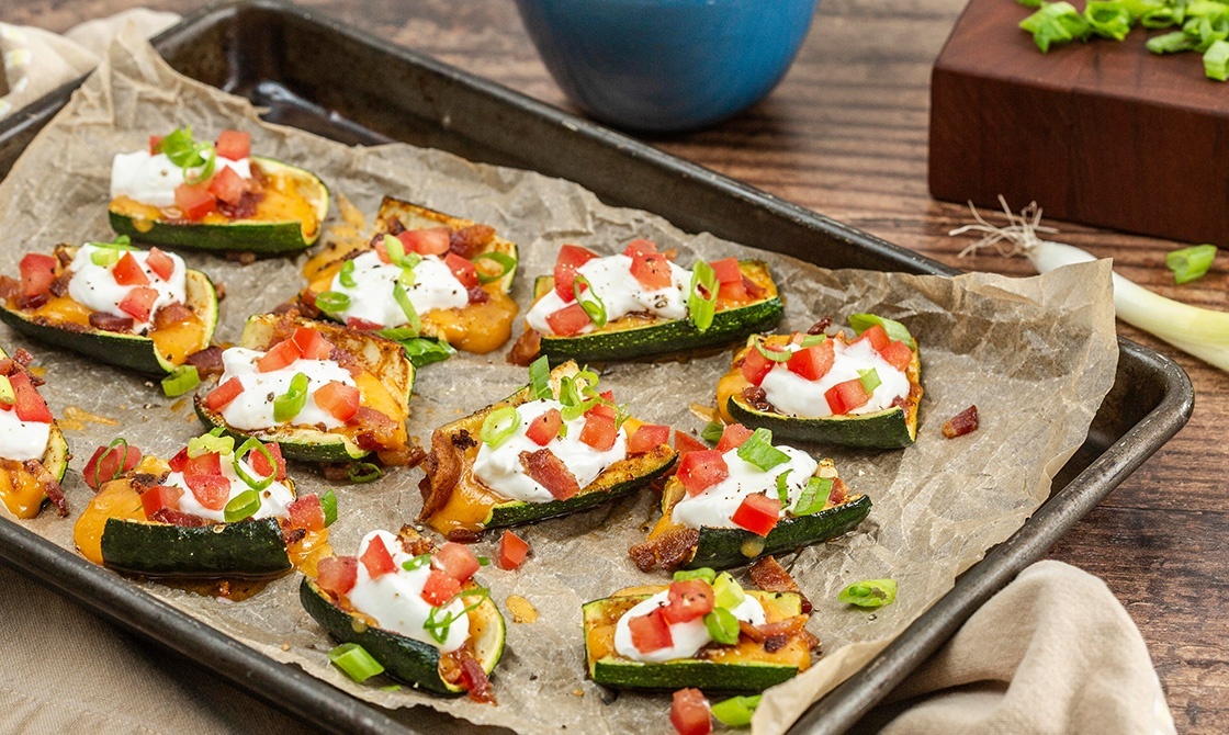 Low-Carb Loaded “Fauxtato” Skins Recipe
