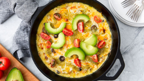 Keto-Mojo-green chicken enchilada casserole