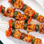 Keto Salmon Teriyaki Skewers Recipe