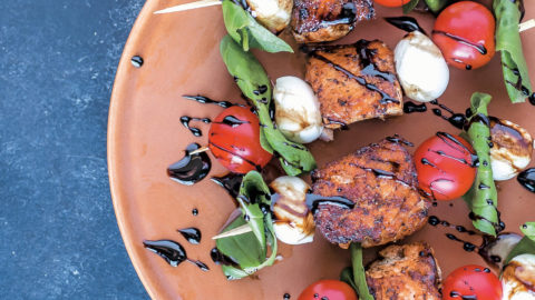 Caprese Salmon Skewer Recipe