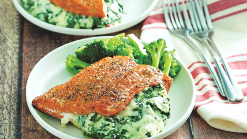 Snappy Stuffed Salmon Recipe