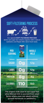 Maple Hill Whole Fat Milk Macros