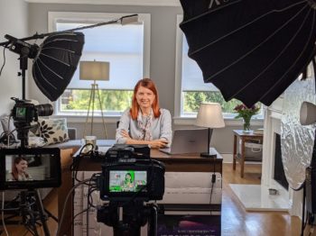 Maggie Filming